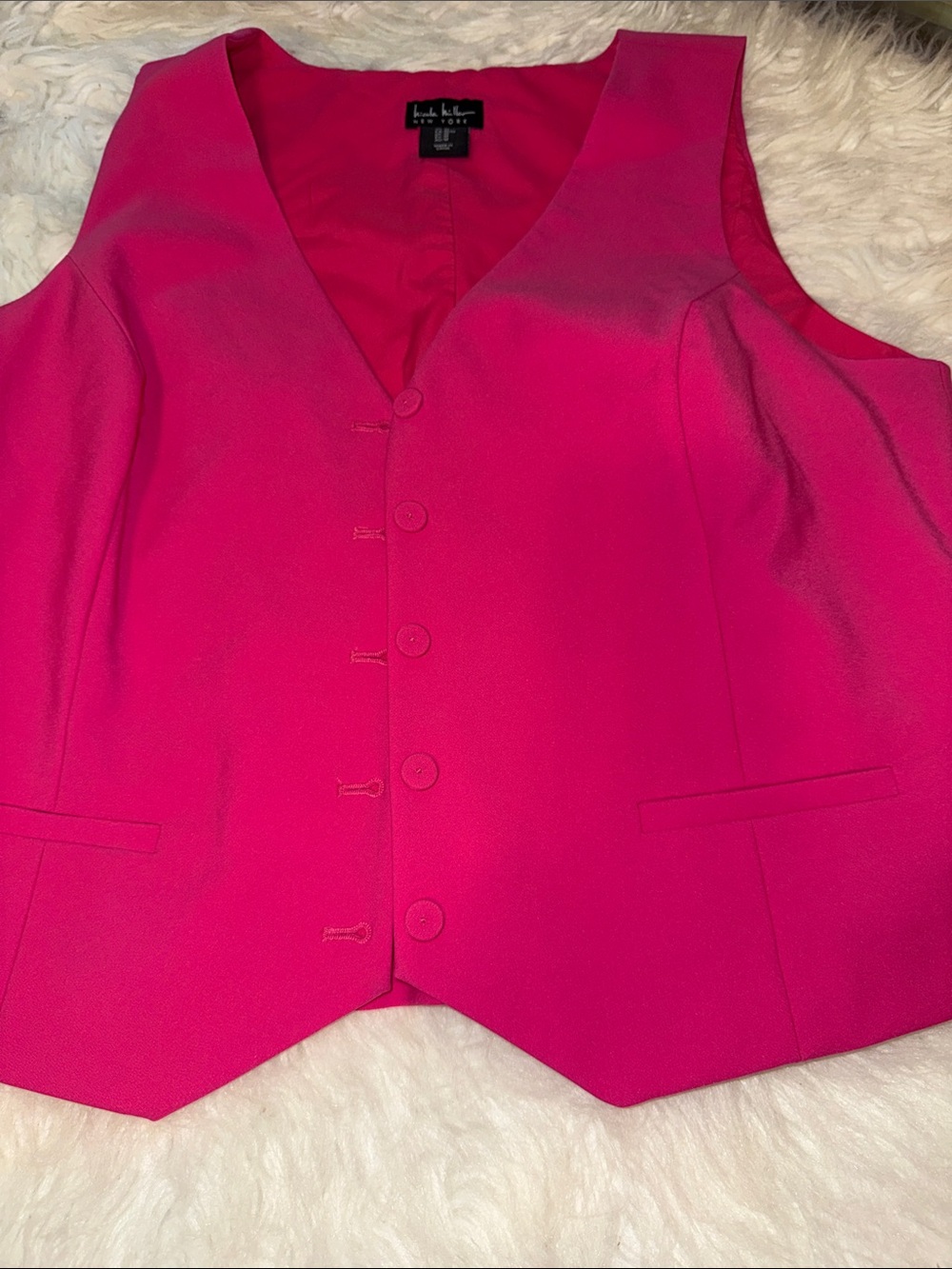 Nicole miller  Bright Pink Men's Dress Vest